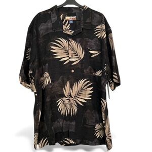 Havana’s Jack’s Cafe Silk Hawaiian Shirt Button Down Collared Camp Short Sleeve